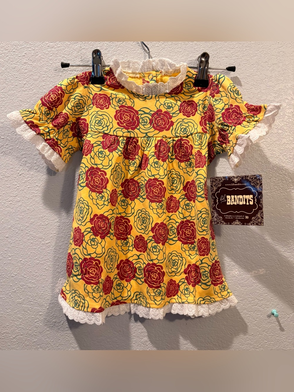 Lil Bandits Baby and Toddle Vintage Styled Dress Shirt, NWT, 100% Cotton